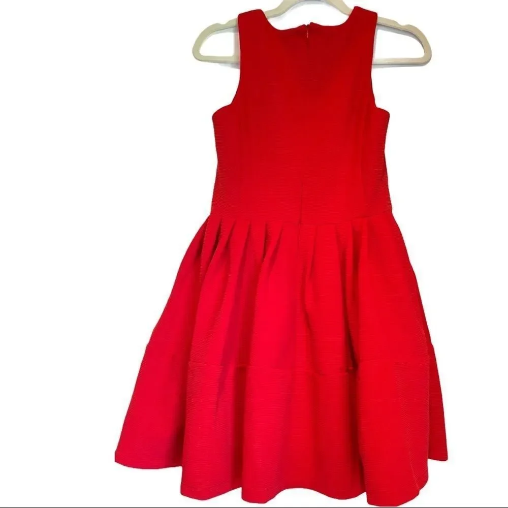 NWT Kling Brand Red Dress skater style Flattering fit womens dress size XS 0-2 - Picture 7 of 14